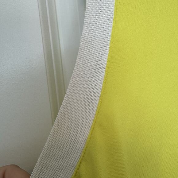 Nike Women's Golf Polo Shirt Tank Size XL Dri-Fit Sport Sleeveless Yellow White - Picture 6 of 11